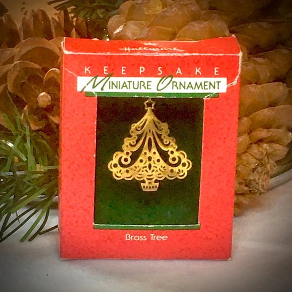 Vintage 1988 Hallmark Keepsake Miniature Ornament - Brass Christmas Tree - Picture 6 of 6